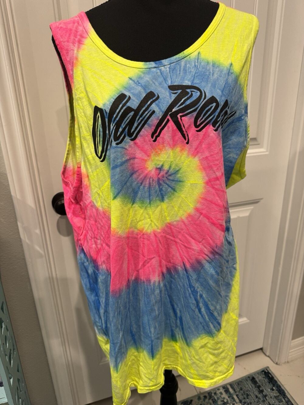 Cool Old Row Vibrant Tye Dye Sleeveless Shirt Men's XL
